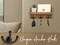 Farmhouse Key Holder for Wall with Shelf: Decorative Mail Organizer and Key Rack Wall Mount with 3 Anchor Hooks - Rustic Entryway Decor (Retro Brown)